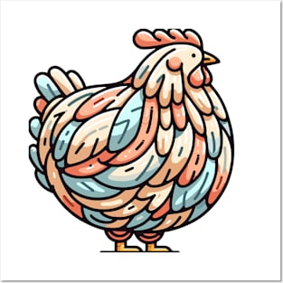 Funny Fat Chicken Posters and Art
